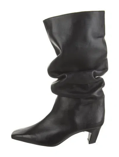 Pre-owned Schutz Leather Boots In Black
