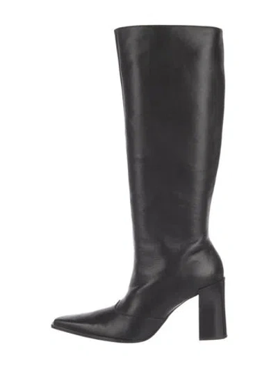 Pre-owned Schutz Leather Boots In Black