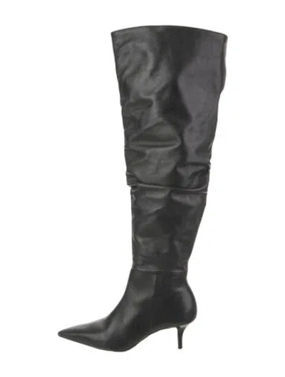 Pre-owned Schutz Leather Boots In Black