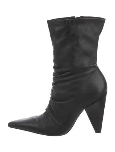 Pre-owned Schutz Leather Boots In Black