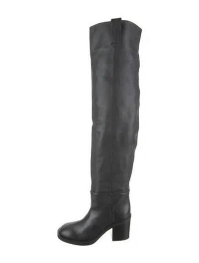 Pre-owned Schutz Leather Boots In Black