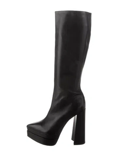 Pre-owned Schutz Leather Boots In Black