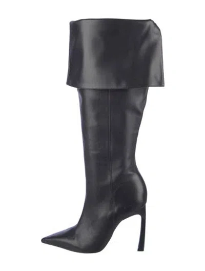 Pre-owned Schutz Leather Boots In Black