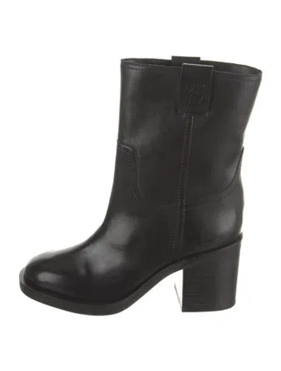Pre-owned Schutz Leather Boots In Black