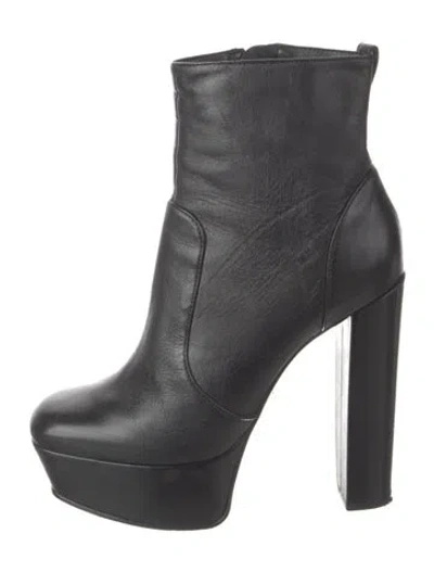 Pre-owned Schutz Leather Boots In Black