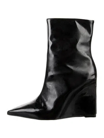 Pre-owned Schutz Leather Boots In Black