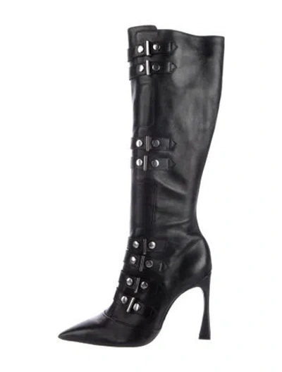 Pre-owned Schutz Leather Boots In Black
