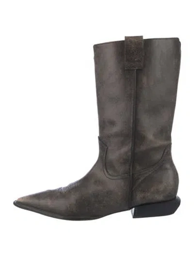 Pre-owned Schutz Leather Boots In Black