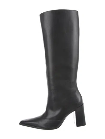 Pre-owned Schutz Leather Boots In Black
