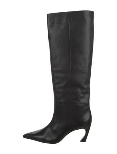 Pre-owned Schutz Leather Boots In Black