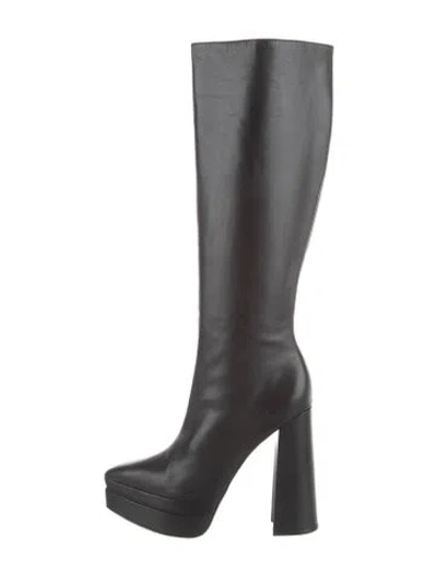 Pre-owned Schutz Leather Boots In Black