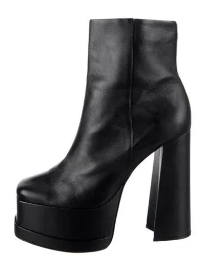 Pre-owned Schutz Leather Boots In Black