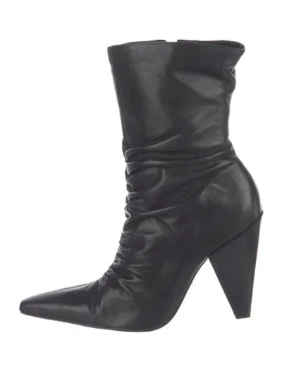 Pre-owned Schutz Leather Boots In Black