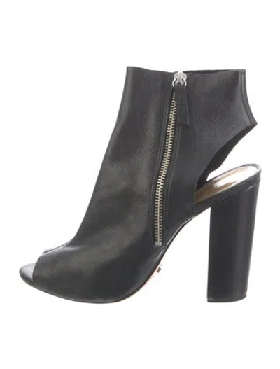 Pre-owned Schutz Leather Boots In Black