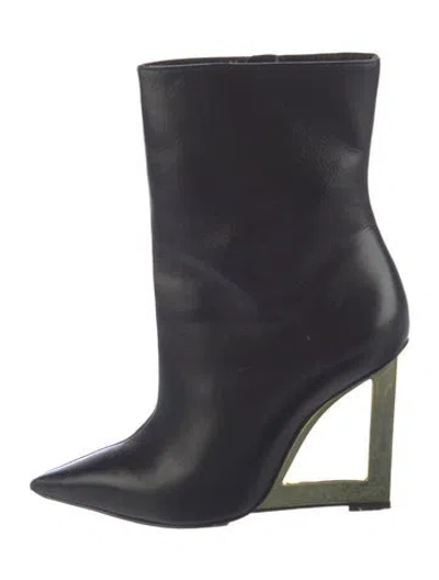 Pre-owned Schutz Leather Boots In Black