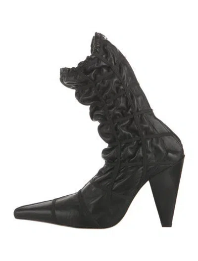 Pre-owned Schutz Leather Boots In Black