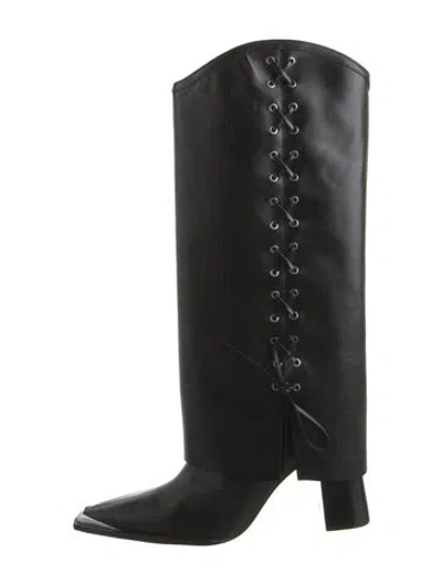 Pre-owned Schutz Leather Boots In Black