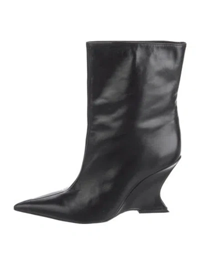 Pre-owned Schutz Leather Boots In Black