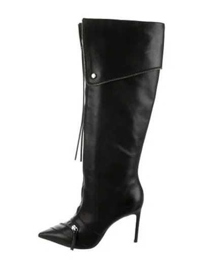 Pre-owned Schutz Leather Boots In Black