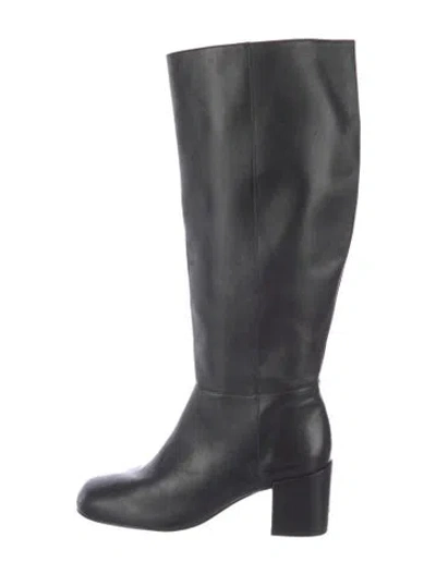 Pre-owned Schutz Leather Boots In Black