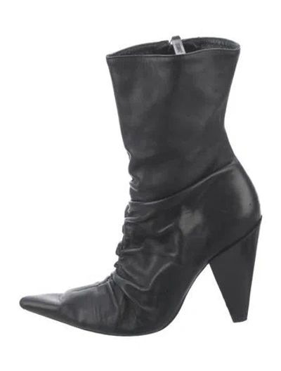 Pre-owned Schutz Leather Boots In Black