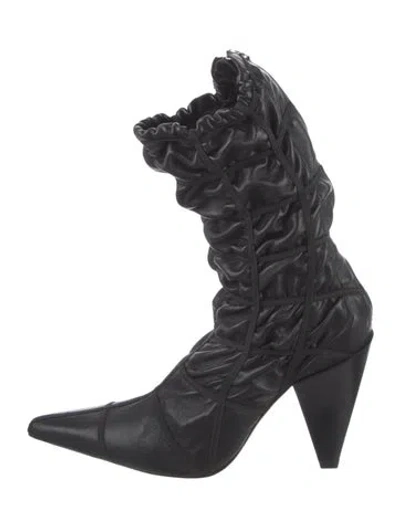 Pre-owned Schutz Leather Boots In Black