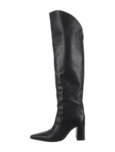 Pre-owned Schutz Leather Boots In Black