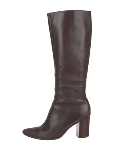 Pre-owned Schutz Leather Boots In Brown