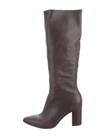 Pre-owned Schutz Leather Boots In Brown