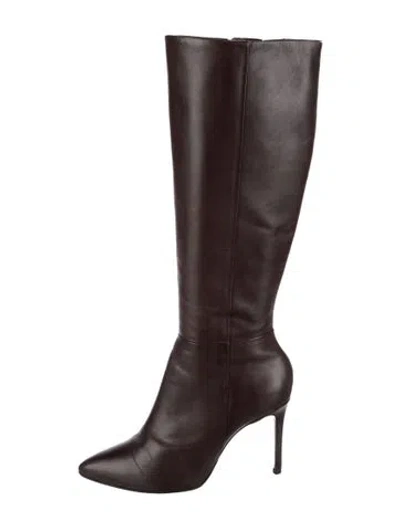 Pre-owned Schutz Leather Boots In Brown
