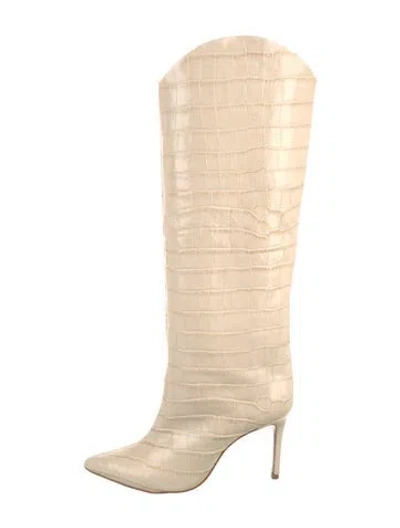 Pre-owned Schutz Leather Boots In Neutral