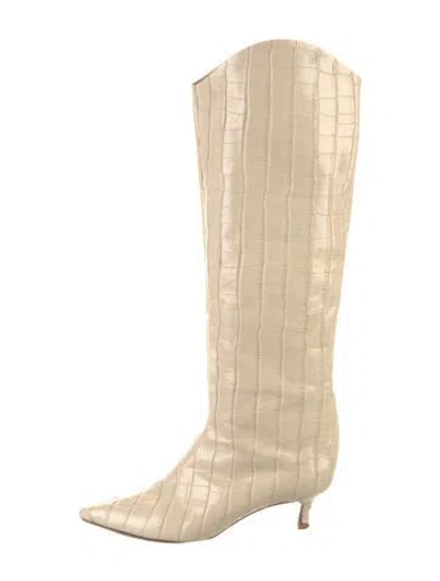 Pre-owned Schutz Leather Boots In Neutral