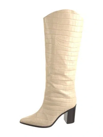 Pre-owned Schutz Leather Boots In Neutral