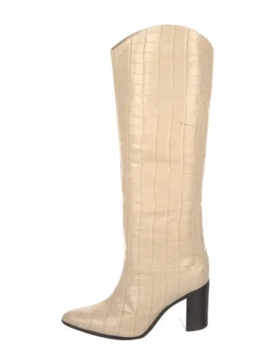 Pre-owned Schutz Leather Boots In Neutral