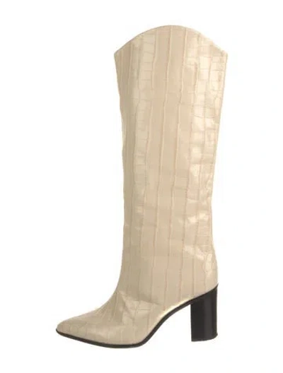 Pre-owned Schutz Leather Boots In Neutral
