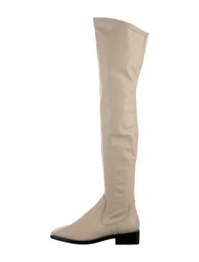 Pre-owned Schutz Leather Boots In Neutrals