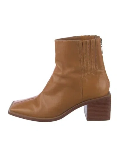 Pre-owned Schutz Leather Boots In Neutrals