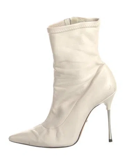 Pre-owned Schutz Leather Boots In Neutrals
