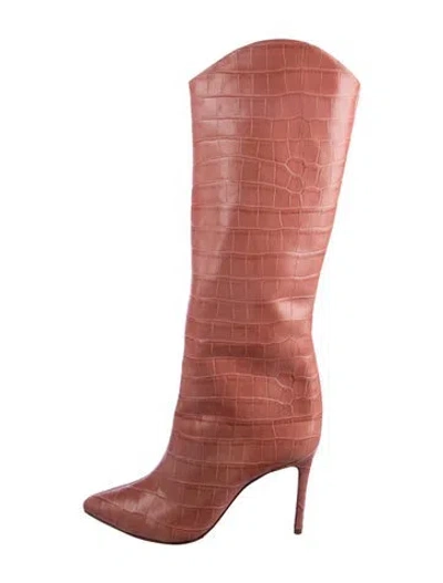 Pre-owned Schutz Leather Boots In Pink