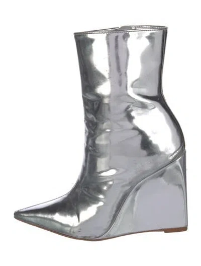 Pre-owned Schutz Leather Boots In Silver
