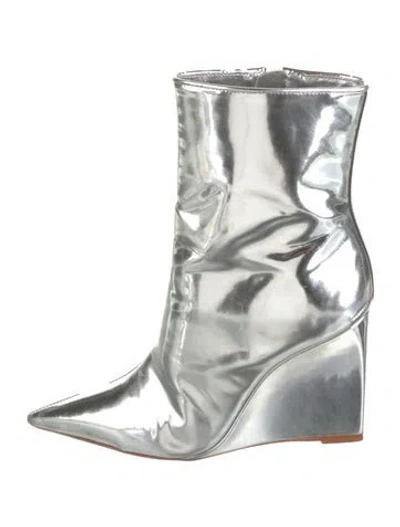 Pre-owned Schutz Leather Boots In Silver