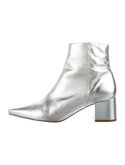 Pre-owned Schutz Leather Boots In Silver