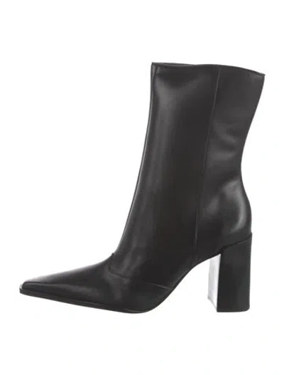Pre-owned Schutz Leather Boots W/ Tags In Black