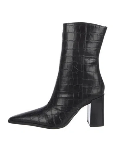 Pre-owned Schutz Leather Boots W/ Tags In Black