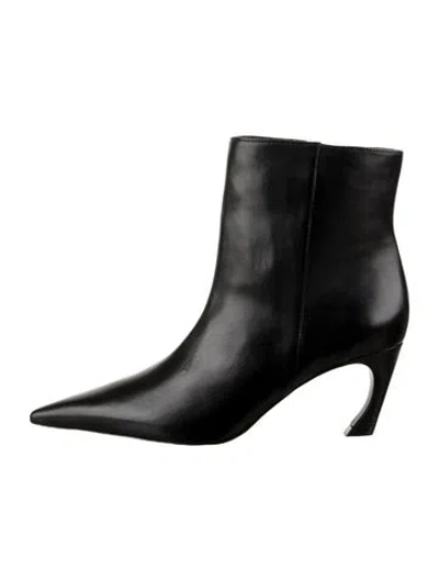 Pre-owned Schutz Leather Boots W/ Tags In Black
