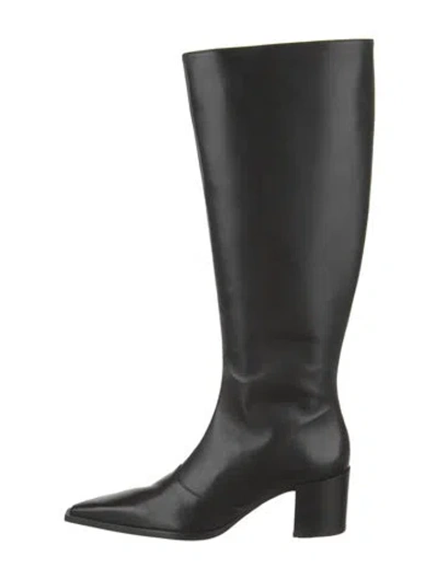 Pre-owned Schutz Leather Boots W/ Tags In Black