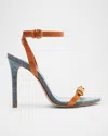 Schutz Leather Buckle Ankle-strap Sandals In Cuoio Brown(palmilha)