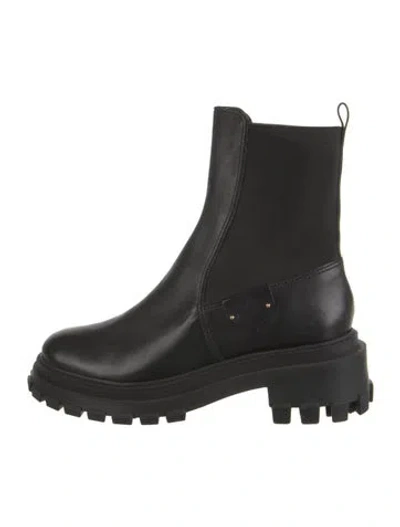 Pre-owned Schutz Leather Chelsea Boots In Black