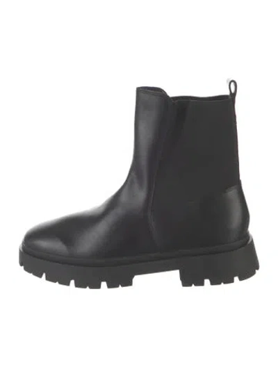 Pre-owned Schutz Leather Chelsea Boots In Black