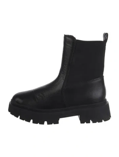 Pre-owned Schutz Leather Chelsea Boots In Black